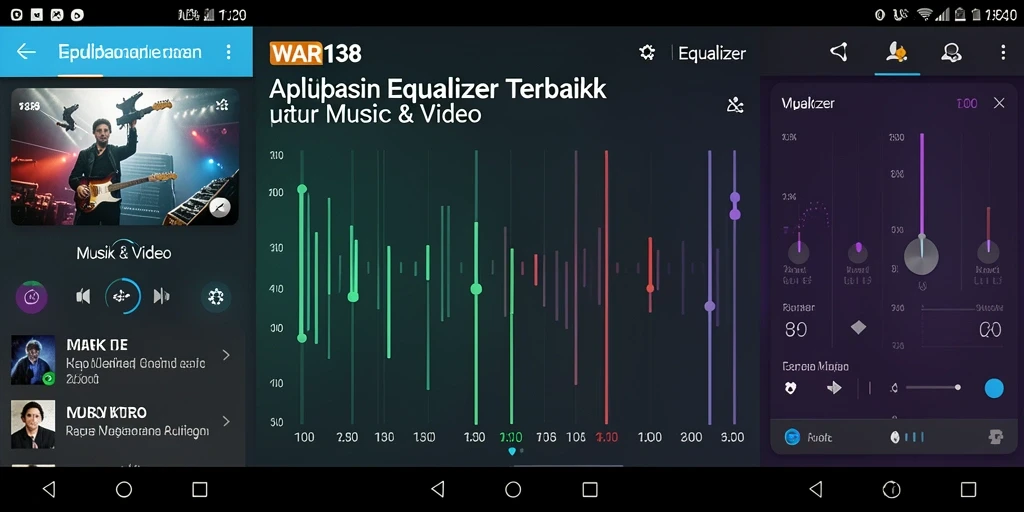Tampilan antarmuka aplikasi Equalizer WAR138 yang menarik dan fungsional.