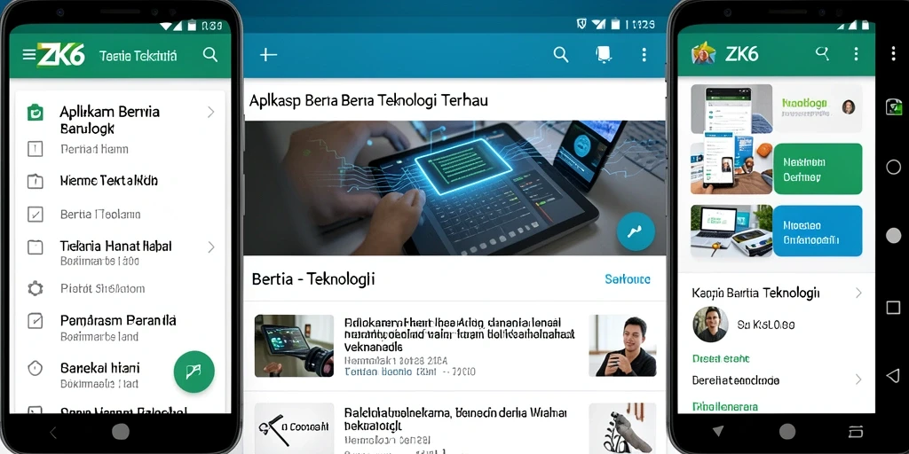 Antarmuka aplikasi ZK6 yang modern dan informatif.
